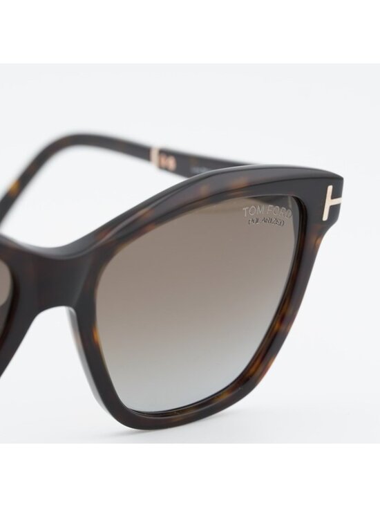 Tom Ford Lucia FT1087 52H Sunglasses Havana Cat Eye Frame, Brown Polarized Lens main image 9